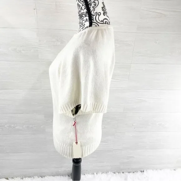 Anthropologie Belle Flutter Sleeve Wool Blend Sweater - Picture 7 of 12